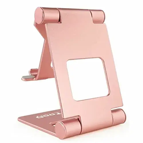 TooQ Suporte de Mesa Ajustável para Smartphone e Tablet até 10″ Velvet Rosa