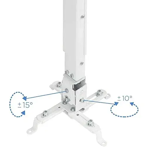 TooQ Suporte de Teto Inclinável Universal para Projetor Branco