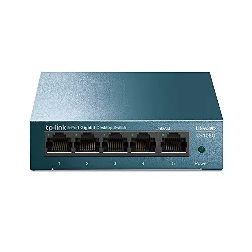 TP-Link SG105G Switch Gigabit Ethernet 5 Portas Azul