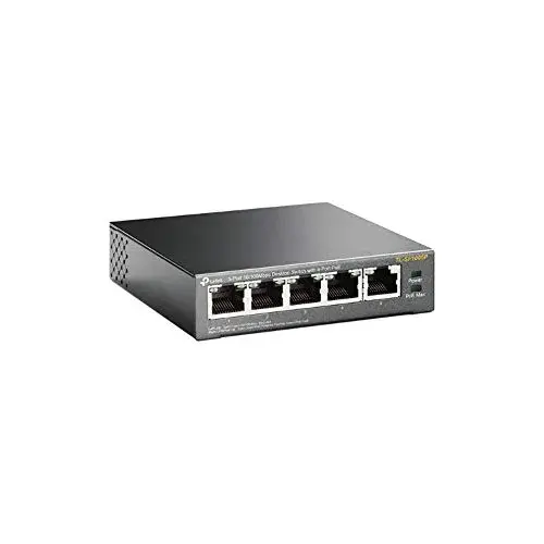 TP-Link TL-SF1005P Switch de Rede 10/100 Mbps 5 Portas Preto