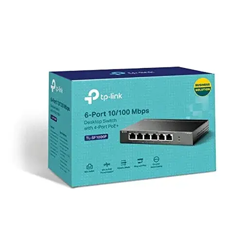 TP-Link TL-SF1006P Switch 10/100 6 Portas Preto