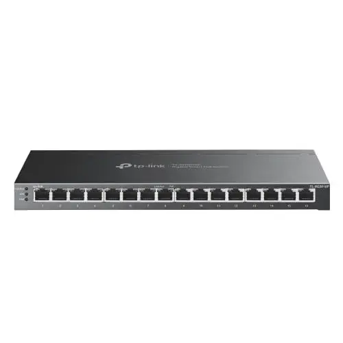 TP-Link TL-SG2016P Switch Gigabit 16 Portas + 8 Portas PoE Preto