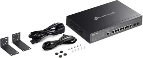 TP-Link TL-SG3210 Switch Gerido Gigabit Ethernet 8 Portas Preto