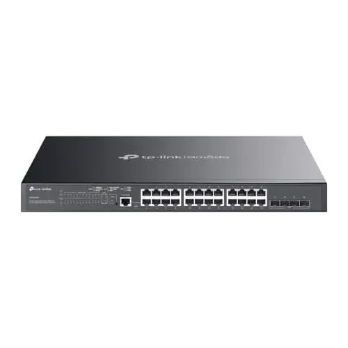 TP-Link TL-SG3428XMP Switch Gerido Gigabit 24 Portas PoE+ Preto