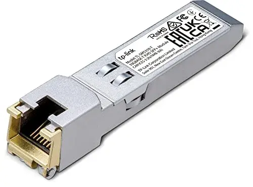 TP-Link TL-SM5310-T SFP + Module 10GBASE-T RJ45 10G 1 Porta Prateado