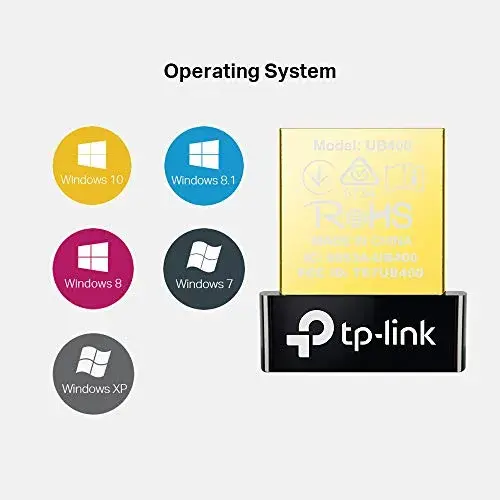 TP-Link UB400 Nano USB Bluetooth 4.0 Preto, Dourado