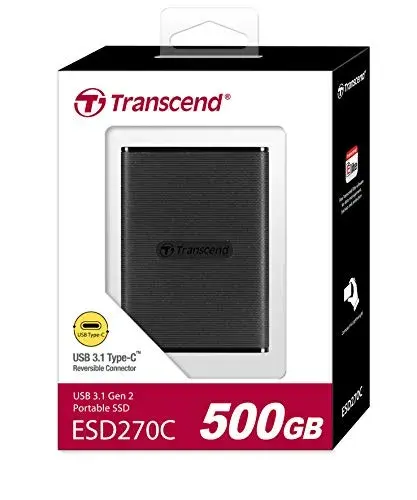 Transcend ESD270C 500GB SSD USB-C USB 3.1 Gen 2