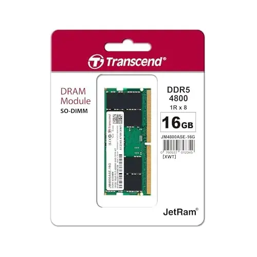 Transcend JetRAM 16GB DDR5 4800 MHz CAS40