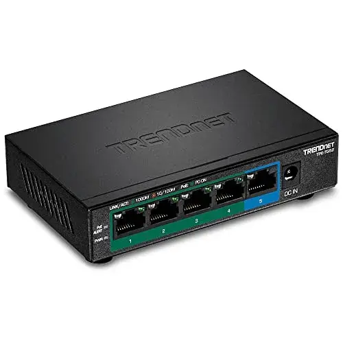 Trendnet Switch Gigabit PoE 5 Portas Preto