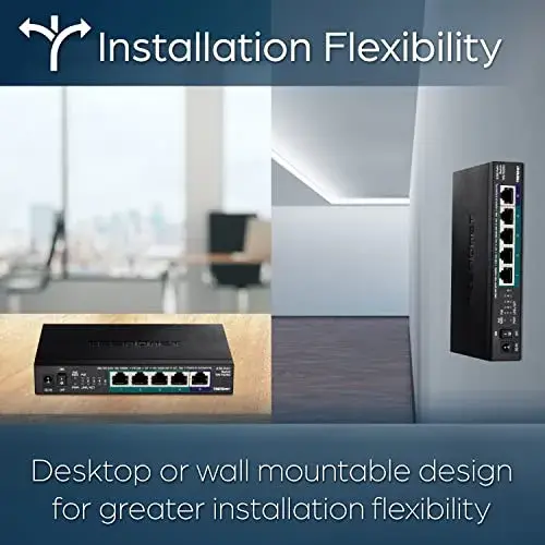 Trendnet TPE-TG350 Switch 2,5G 5 Portas PoE