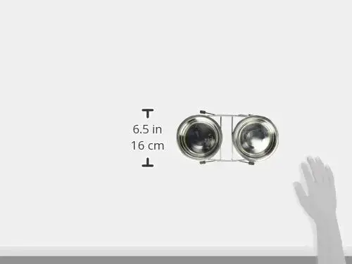 Trixie Comedouro Duplo Aço Inoxidável 450ml