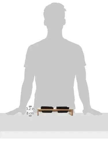 Trixie Comedouro Duplo Cerâmica Madeira 200ml