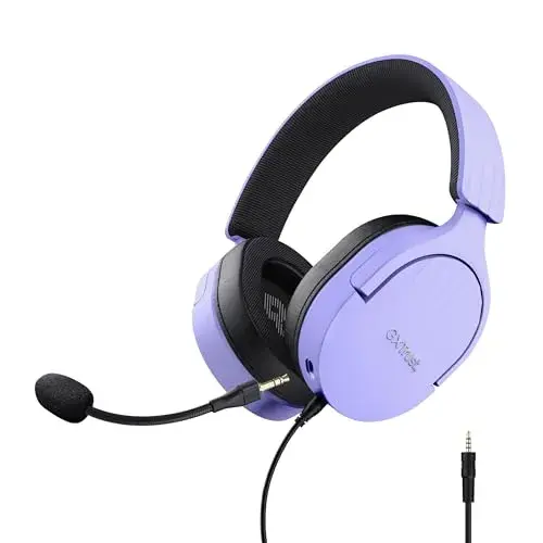Trust GXT 489P Fayzo Auscultadores Gaming Comfortável, Ecológicos, Compatíveis com Diversas Plataformas Roxo