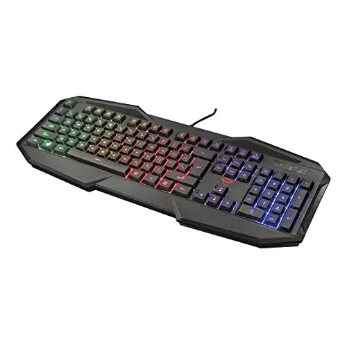 Trust GXT 830-RW Avonn Teclado de membrana Iluminação RGB Com fio Preto