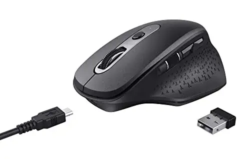 Trust Ozaa Ergonômico Mouse 2400 DPI Sem Fios Preto