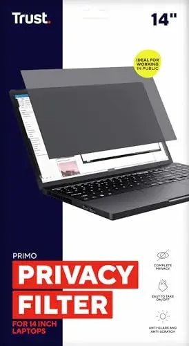 Trust Primo Protector de Privacidade para Portáteis 14″ com Filtro de Luz Azul