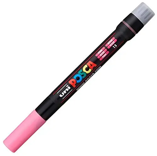 Uni Marcador Pincel Rosa 8mm Tinta à base de água