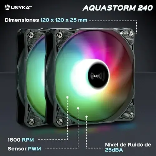 Unyka Water Cooling Liquid Cooler 250W ARGB RGB