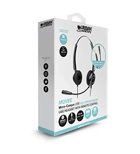 Urban Factory Headset USB com Controle 1 Porta