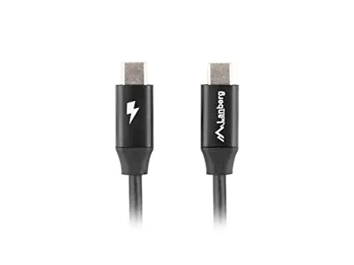 Lanberg CA-CMCM-40CU-18-BK Cabo USB-C 2.0 Macho / USB-C 2.0 Macho 1.8m