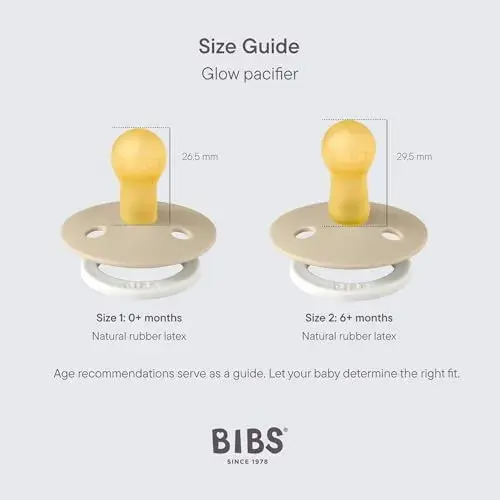 Bibs Colour Night Luminescente 6-18m Blush/Vanilla Chupeta