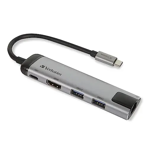 Verbatim Hub Multiporta USB-C USB 3.1 Gen 1 HDMI RJ45