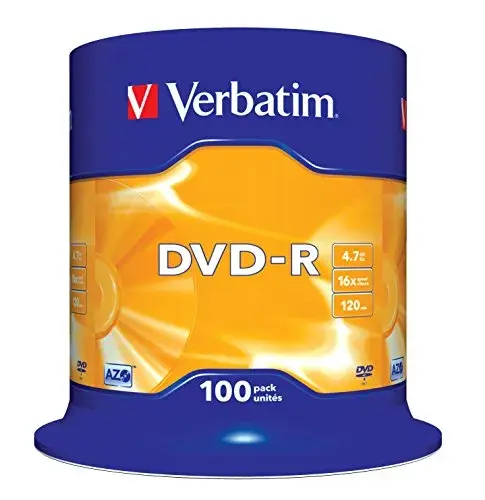 Verbatim DVD-R 4,7GB 16x Resistentes à água e riscos