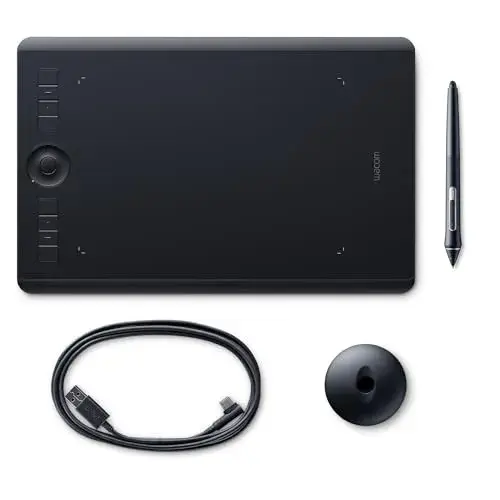 Wacom Intuos Pro M 224x148mm com multi-touch e Touch Ring Preto