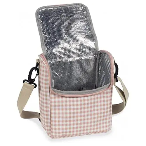 Walking Mum Mala Térmica I Love Vichy Rosa Grande Capacidade