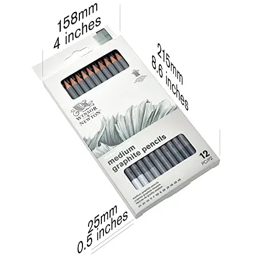 Winsor & Newton Conjunto de Lápis Grafite 12 unidades