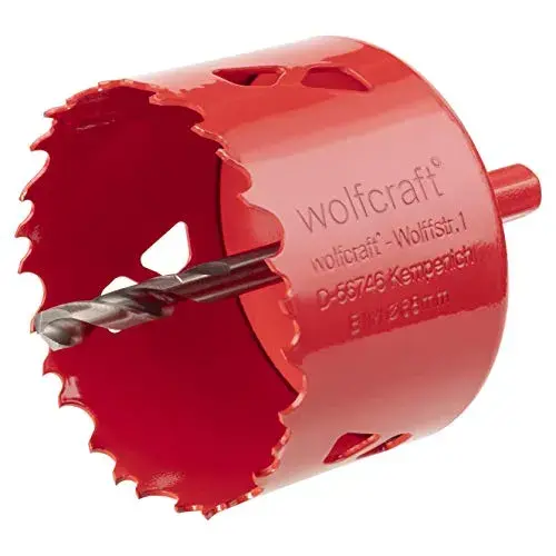 Wolfcraft Serra de Coroa Bimetálica 68mm para Madeira, Metal, Plástico