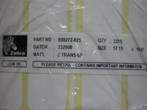 Zebra Z-select 2000T Etiqueta Roll 57x19mm