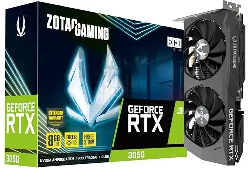 Zotac RTX 3050 8GB GDDR6 1777 MHz VRAM 2560 cores